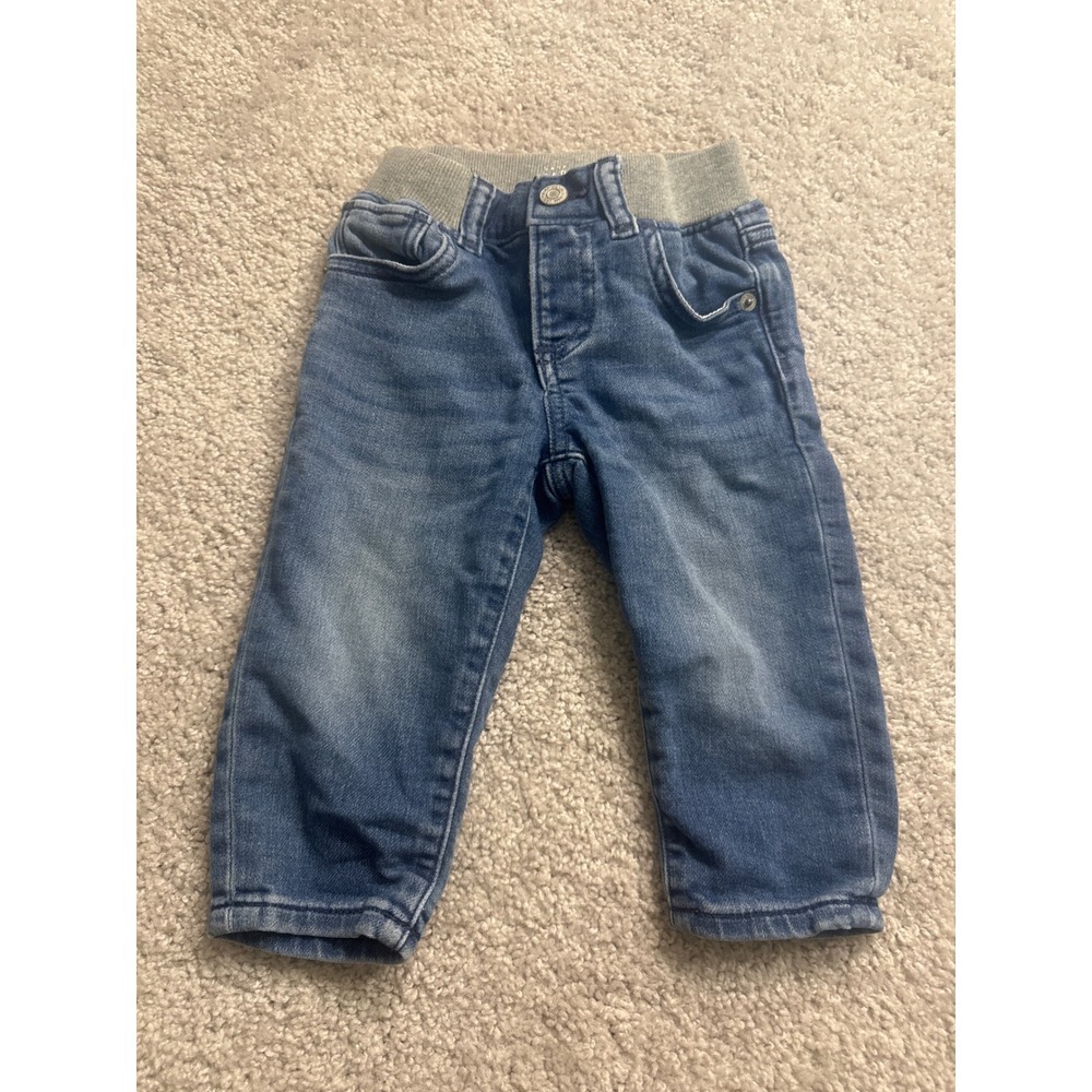 Baby Gap Denim Jeans Baby 12-18 Months Blue Waistband Pants
